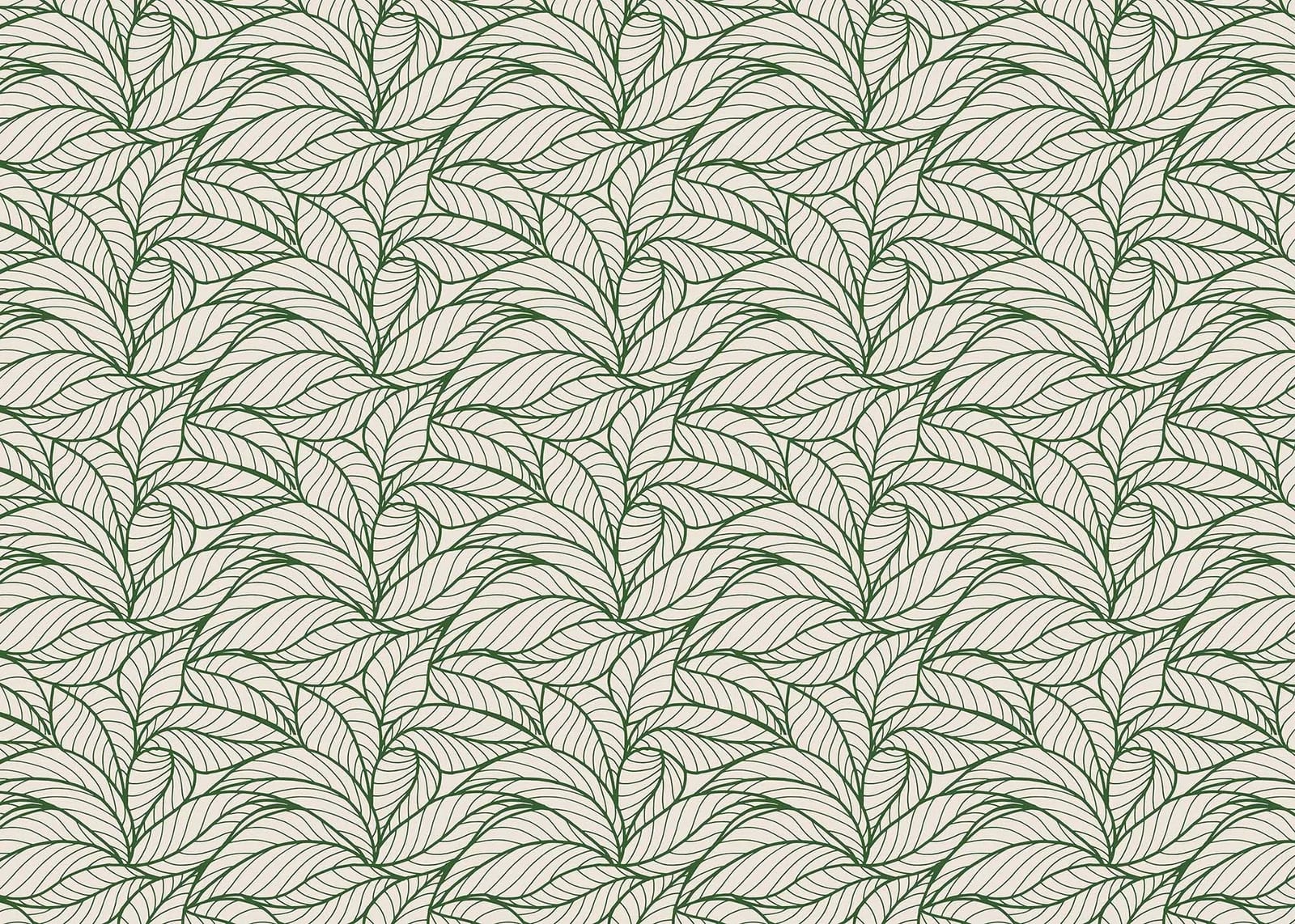 Banana Leaf Line Art Wallpaper Murals image 1