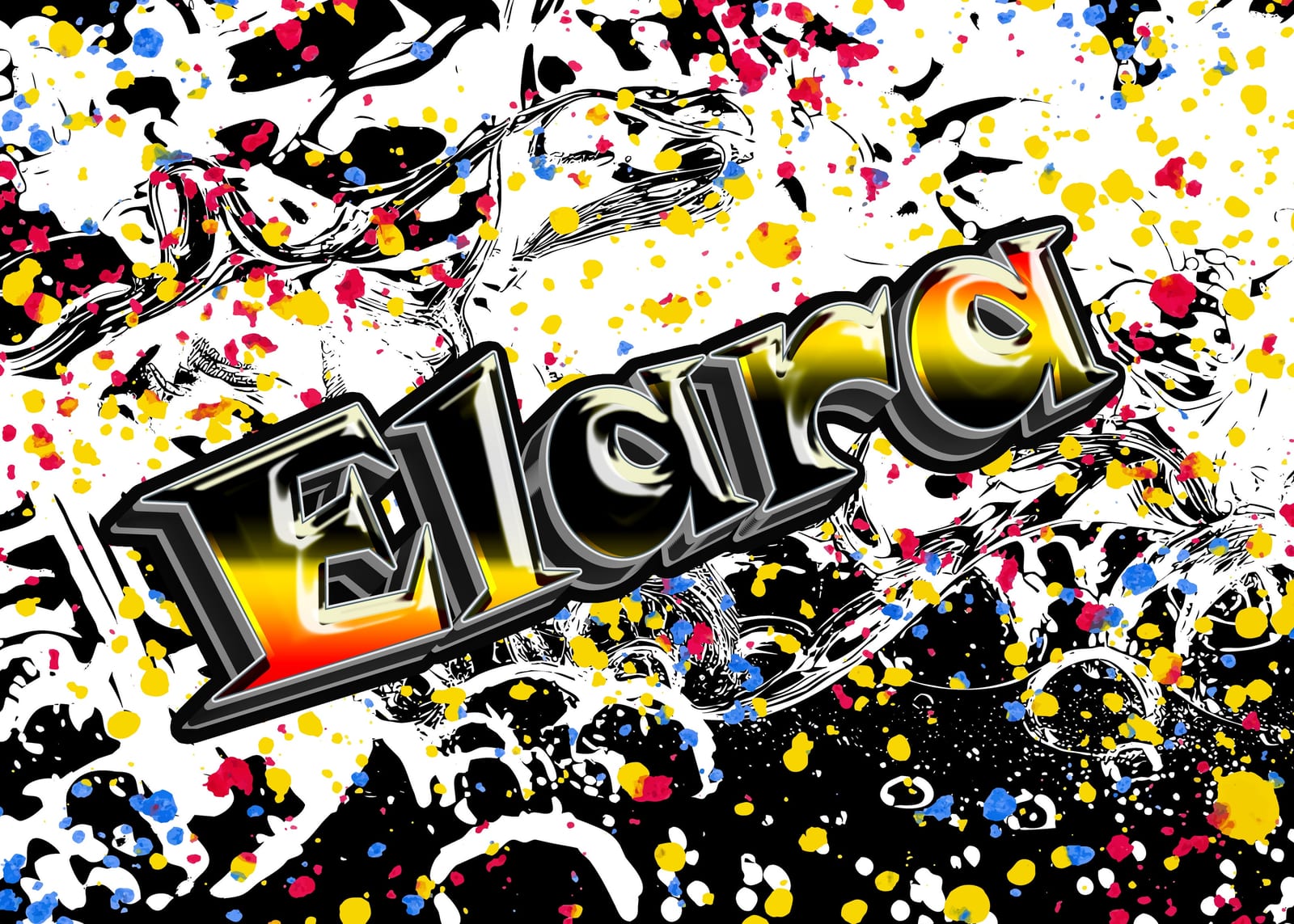 Abstract graffiti wall decor with striking black white base perfect for modern workspace walls