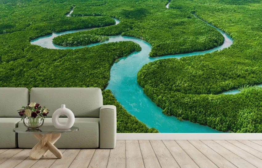 Green Verdant Glory Forest Wallpaper image 4