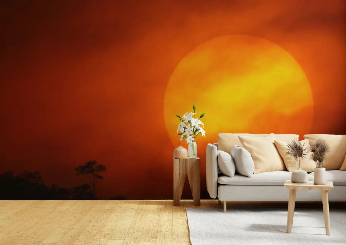 Warm Twilight Sunset Peel and Stick Nature Wallpaper image 1