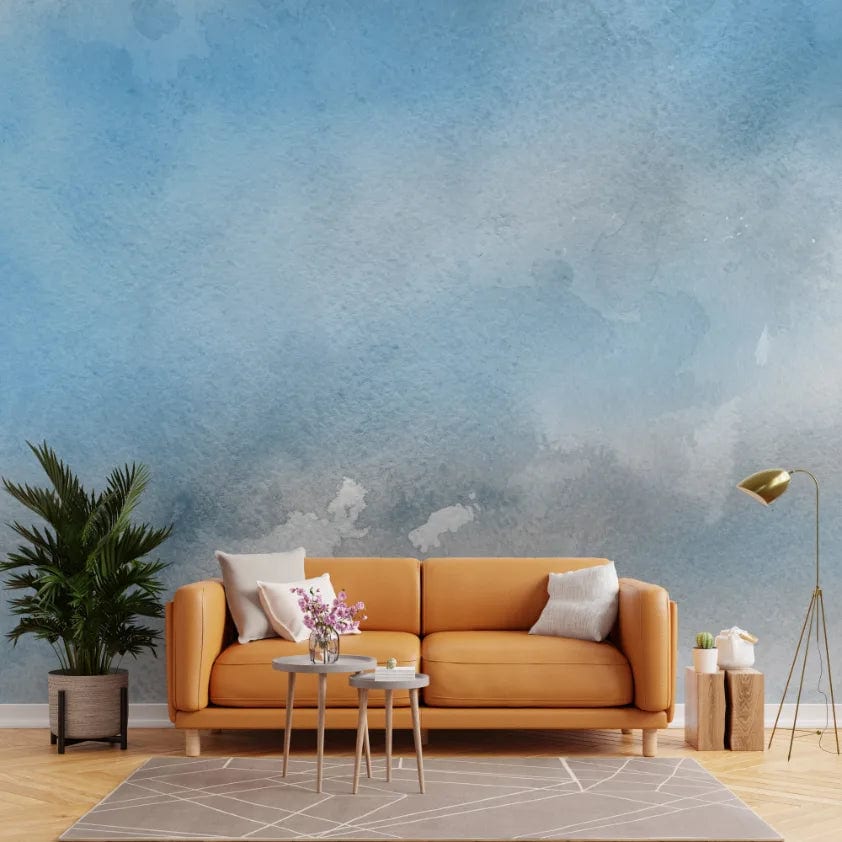 Light Blue Shade Textured Ombre Wallpaper image 4