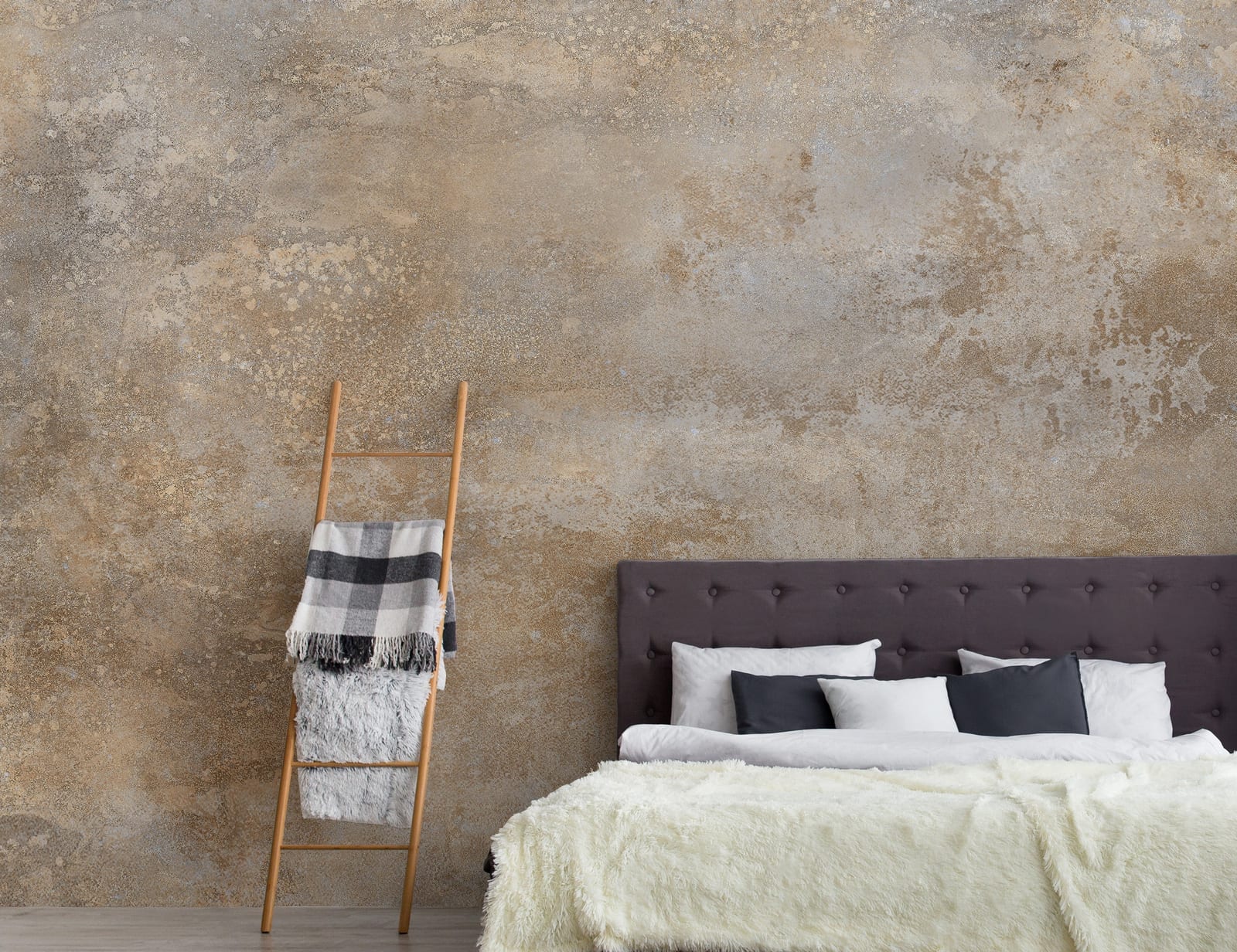 Concrete Texture Wallpaper | Warm Beige Peel and Stick Home Decor