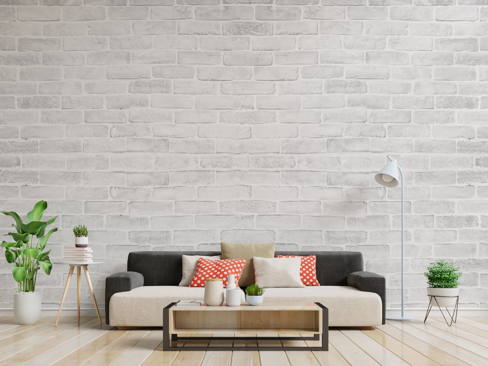 Gray Color Brick Self-Adhesive Wallpaper Wall Murals