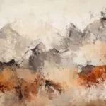 Abstract artistic gold wallpaper mural in modern brushstroke design, ideal for living room or bedroom walls, peel and stick removable style, popular in Los Angeles homes.