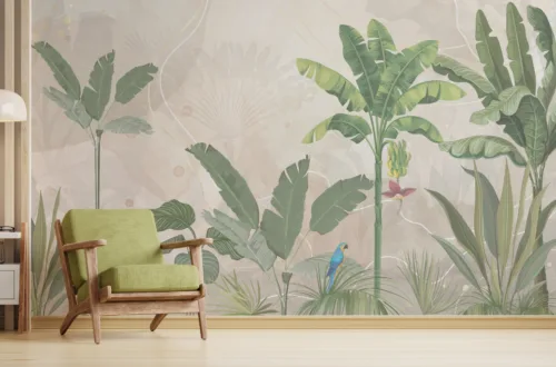 Beautiful Banana Leaves Tropical Wall Mural Beautiful Banana Leaves Tropical Wall Mural
