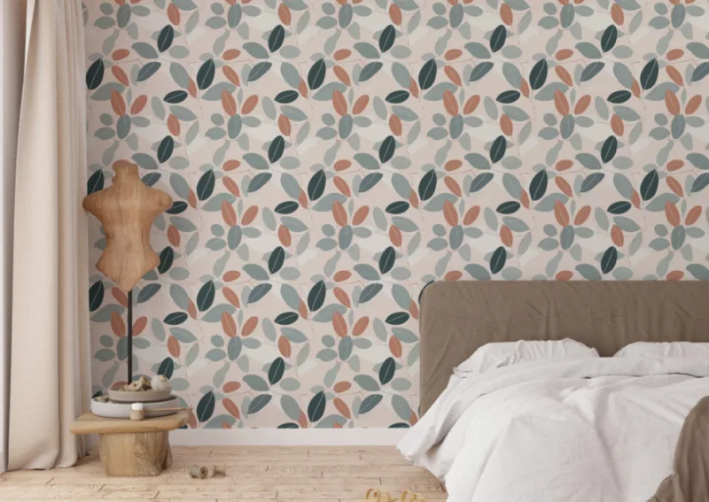 Beautiful Leaves Abstract Wall Mural