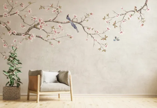 Blossoming Chinoiserie Wallpaper Blossoming Chinoiserie Wallpaper