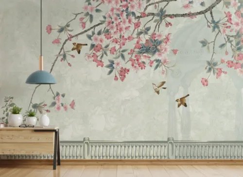 Chinoiseries Flora Beauty Wallpaper for Wall Chinoiseries Flora Beauty Wallpaper for Wall