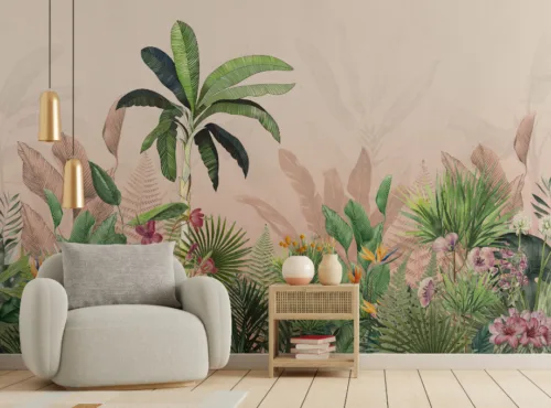 Colorful Flowers Jungle Wall Mural Bedroom Wallpaper Colorful Flowers Jungle Wall Mural Bedroom Wallpaper create a very colorful wall