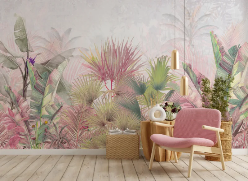 Colorful Leaf Art For Wall Décor Colorful Leaf Art For Wall Décor beautiful pink large leaves increase the wall beauty