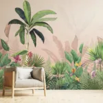 Green Leaves Wallpaper Drawing Room Tropical Design Green Leaves Wallpaper Drawing Room Tropical Design is the best solution of boring plain wall, this design create a very special and gorgeous for the wall design