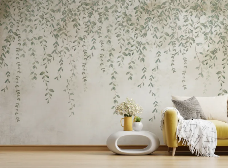 Hanging Haze Nature Drops Wallpaper Mural Living Room
