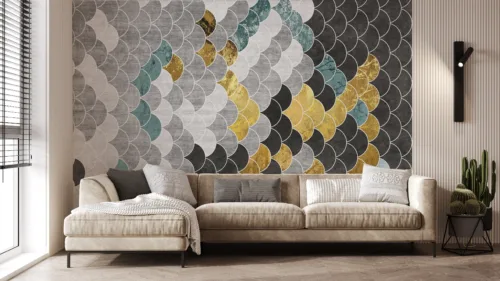 Hexagonal Abstract Wall Mural Home Décor