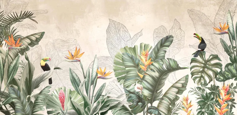 Large Tropical Wallpaper Mural