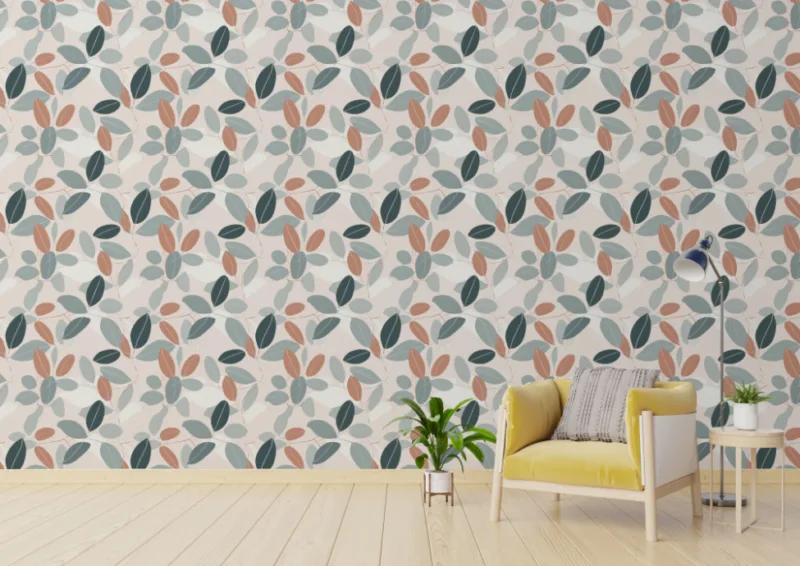 Leaves Beauty Abstract Design Wallpaper for Wall