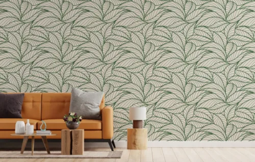 Modern Banana Leaves Lines Leaf Wallpaper Design for Wall Modern Banana Leaves Lines Leaf Wallpaper Design for Wall