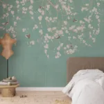 Serene Branches with Birds and Blossoms Floral Wall Mural Serene Branches with Birds and Blossoms Floral Wall Mural