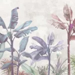 Soft Color Tropical Leaf Wallpaper Design Wallpaper Soft Color Tropical Leaf Design Wallpaper