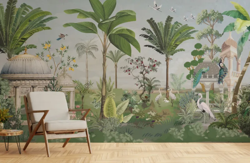 Traditional Garden Forest Wall Mural Art