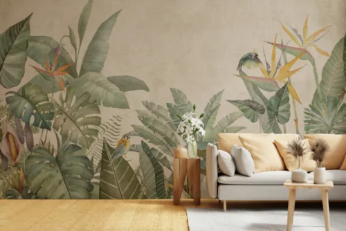Tropical Leaves Peel And Stick Wall Mural Design Tropical Leaves Peel And Stick Wall Mural Design