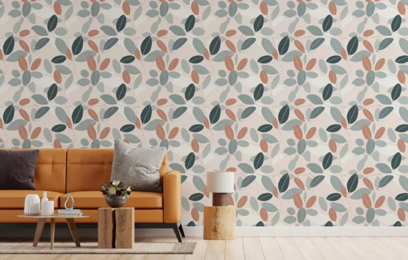 Unique Terra Brown Color Blending Abstract Design Wallpaper Murals