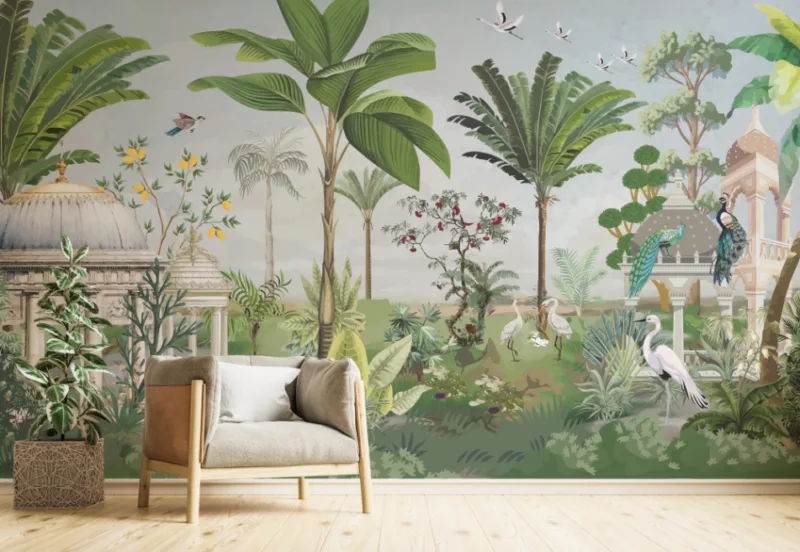 Unique Tropical Trees Forest Wall Mural