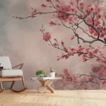 Vintage Look Floral Wallpaper