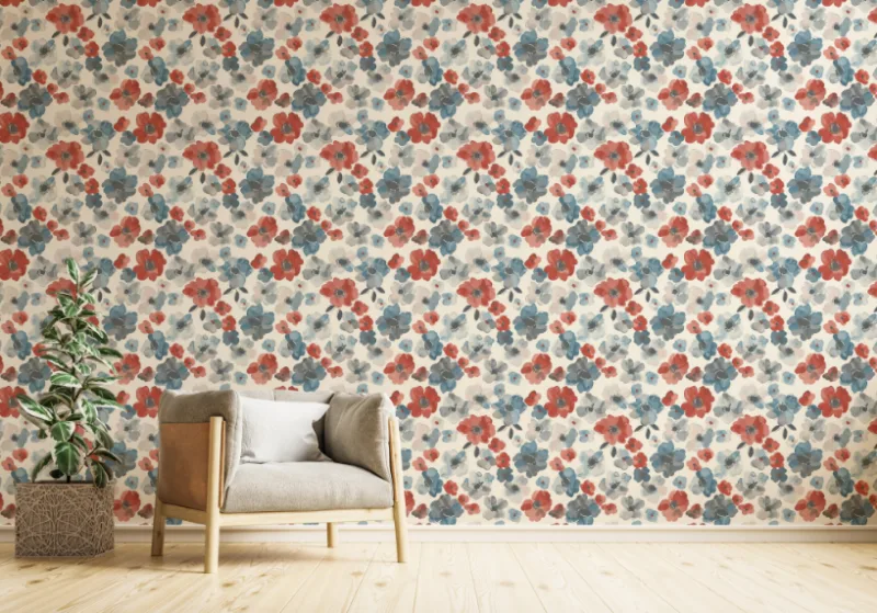 Artistic blooming Nature’s bouquet for USA Newyork City Wall Deco Wallpaper