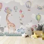 Best Toddler Room Baby Animal Wallpaper Wall Art