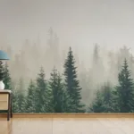 Living-Room-Foggy-Removable-Forest-Wallpaper-scaled