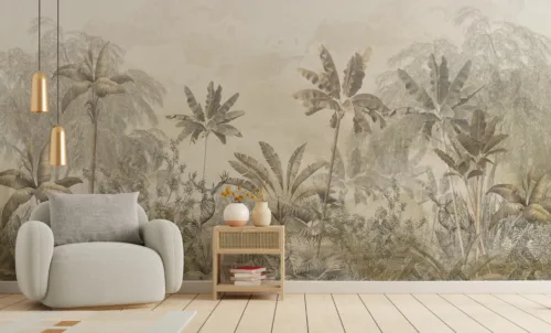 Lush-Green-Tropical-Jungle Mural Self Adhesive Wallpaper For Wall Lush-Green-Tropical-Jungle Mural Self Adhesive Wallpaper For Wall