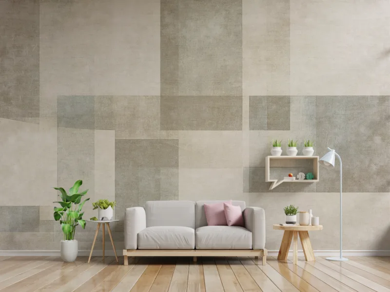 Stylish Geometric Maze Wall Mural for Office Décor
