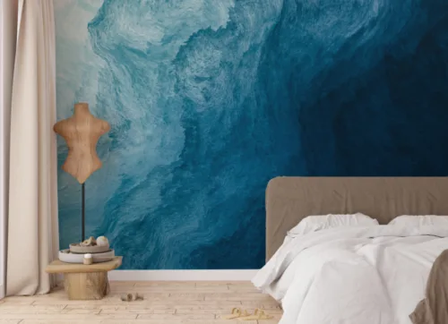 Aqua Abstract Design Wallpaper