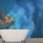 Bathroom Serene Endless Blue Ocean Mural