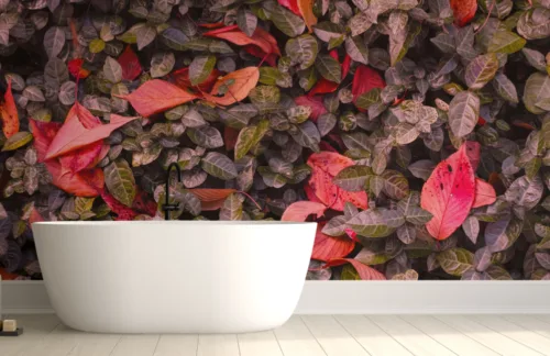 Bathroom Special Small Leaves Wallpaper Designs Mural Bathroom Special Small Leaves Wallpaper Designs Mural