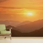 Beautiful Orange Landscape Wallpaper Murals