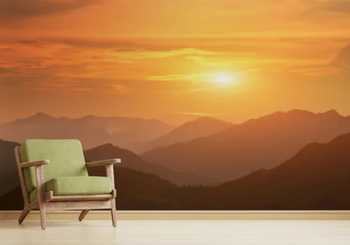 Beautiful Orange Landscape Wallpaper Murals Beautiful Orange Landscape Wallpaper Murals