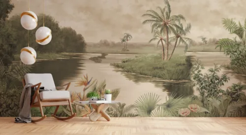 Beautiful River Jungle Wall Art Deco Beautiful River Jungle Wall Art Deco