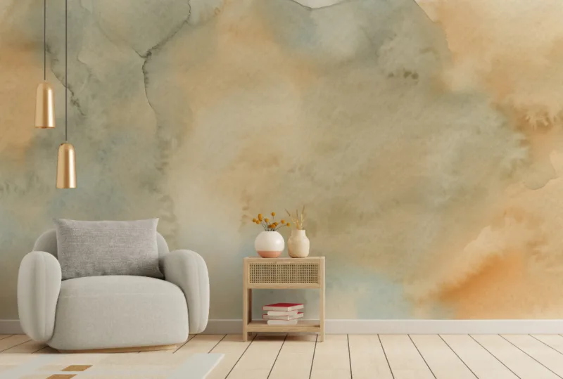 Best Peel and Stick Yellow Tone Watercolor Wall Mural Best Peel and Stick Yellow Tone Watercolor Wall Mural