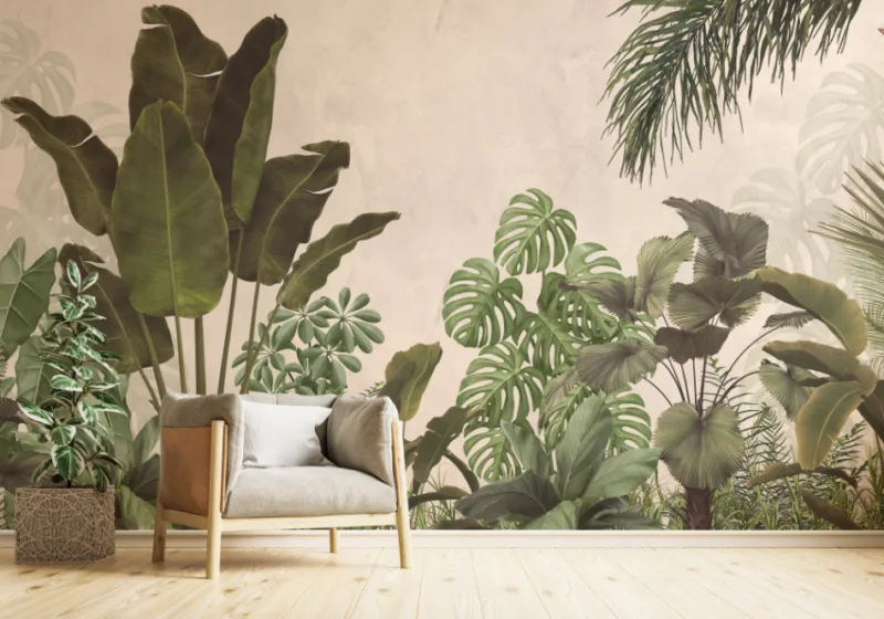 Bohemian Palm Forest Wallpaper Mural