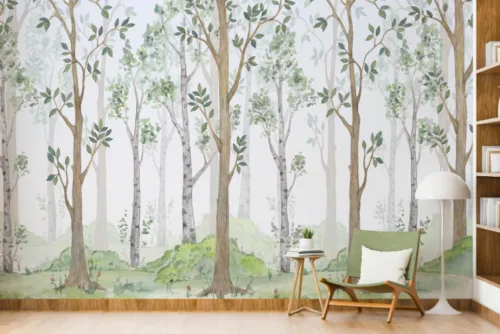 Bright Color Forest Wallpaper Murals Bright Color Forest Wallpaper Murals
