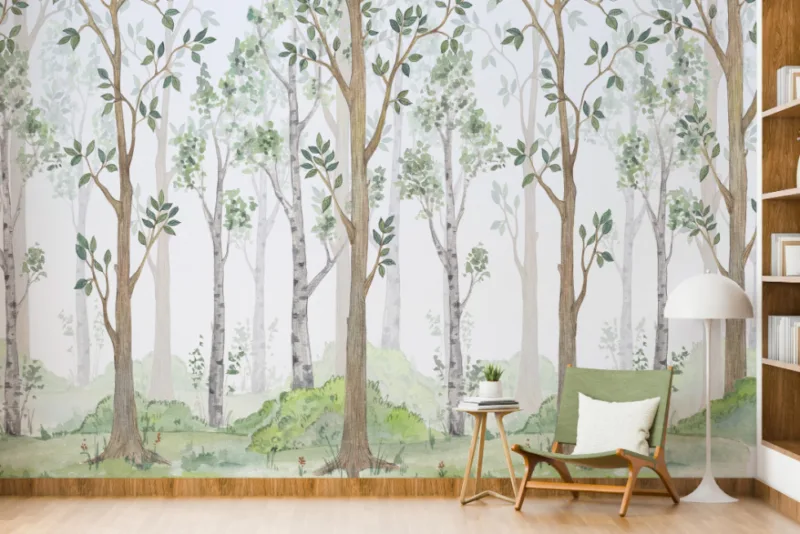 Bright Color Forest Wallpaper Murals