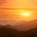 Chasing Sunsets and Mountain Shadows Landscape Wallpaper