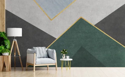 Colorful Geometric Prismatic Pulse Abstract Wallpaper