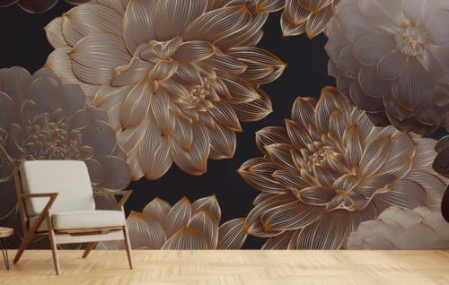 Dahlia Peel and Stick Wallpaper for Living Room Dahlia Peel and Stick Wallpaper for Living Room