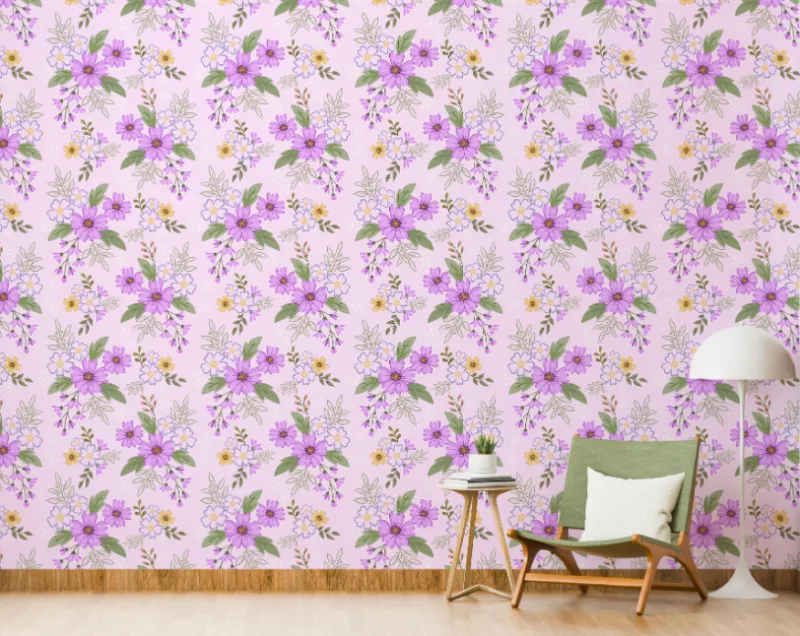 Dewy Petals of Monsoon Wallpaper Mural