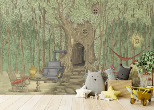 Dreamy Tree House Wall Art for Children
