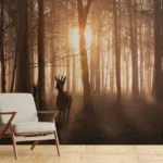 Enchanted Forest with Deer Peel and Stick Wallpaper