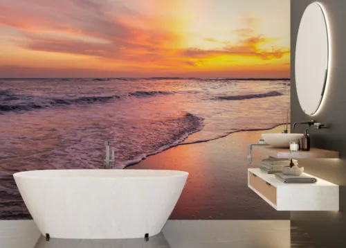 Goodness of Sun in Ocean Wall Mural Goodness of Sun in Ocean Wall Mural