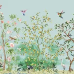 Japanese Garden Serenity Floral Wallpaper